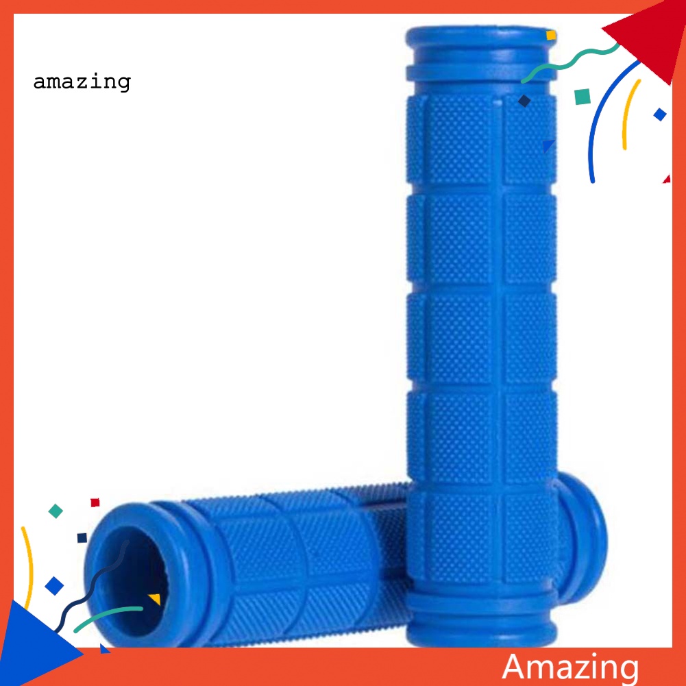 1 Cặp Vỏ Bọc Tay Lái Xe Đạp Hình Vuông Bằng Cao Su Gọn Nhẹ Chống Trượt Nhiều Màu Tùy Chọn