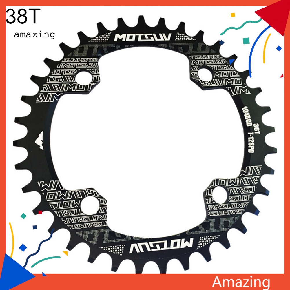 Bánh Xích Xe Đạp Leo Núi 32 / 34 / 36 / 38T 104BCD Bằng Hợp Kim Nhôm