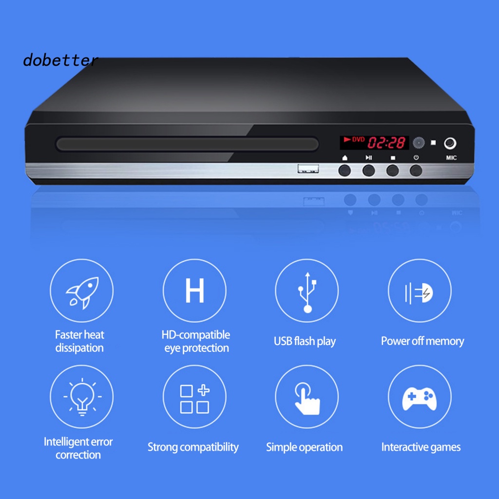 Đầu Đĩa DVD Player HD Hiệu Ứng Âm Thanh Nổi Phích Cắm AV VCD CD 2.1