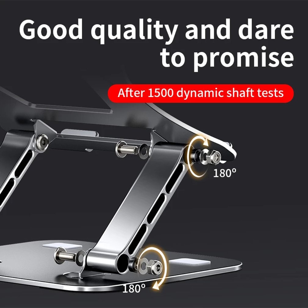 Laptop Tablet Stand Aluminum Alloy Foldable Adjustable Desktop Pc Notebook Lifting Heightening Cooling Bracket Holder [Q/8]