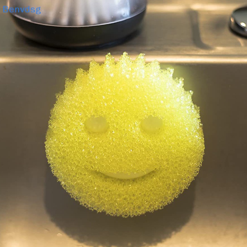 Giá Đỡ Bọt Biển Rửa Chén Có Giác Hút Hình Mặt Cười Dành Cho Bồn Rửa Nhà Bếp Phòng Tắm