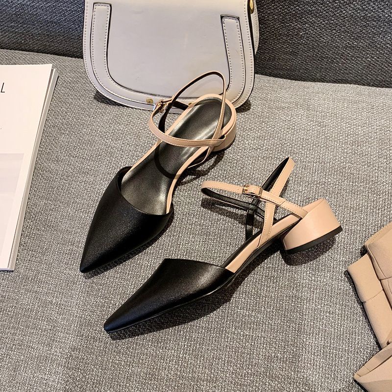 Giày Sandal Cao Gót Mũi Nhọn Thời Trang Hàn Quốc 2023 Cho Nữ