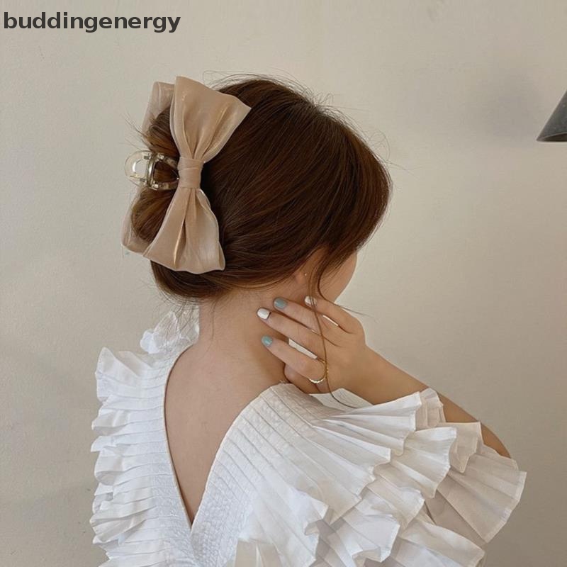 {BUDDI} Kẹp Tóc Hình Nơ Lưới Thanh Lịch Cho Nữ {BUDDI}