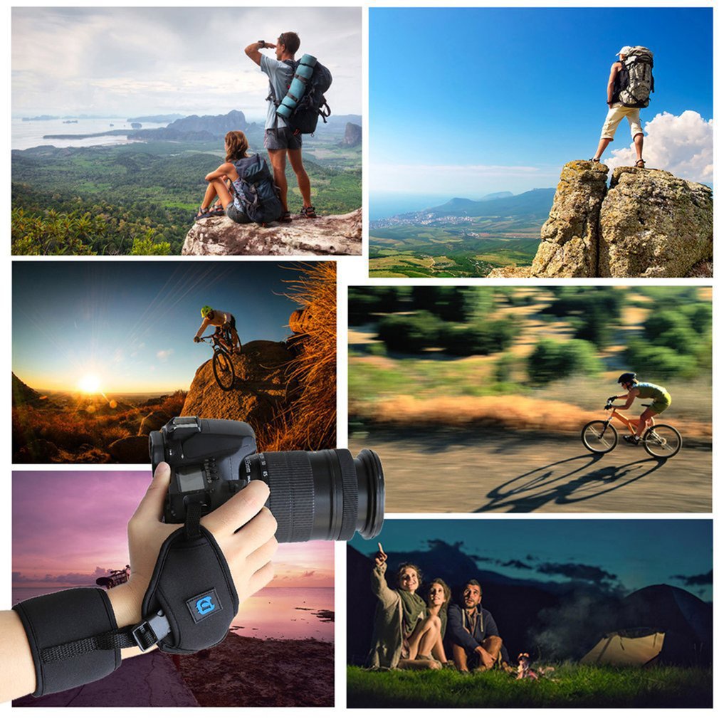 Puluz Soft Neoprene Hand Grip Wrist Strap With 1/4 Inch Screw Plastic Plate Professional Camera Accessory For Slr/Dslr Cameras [Q/13]