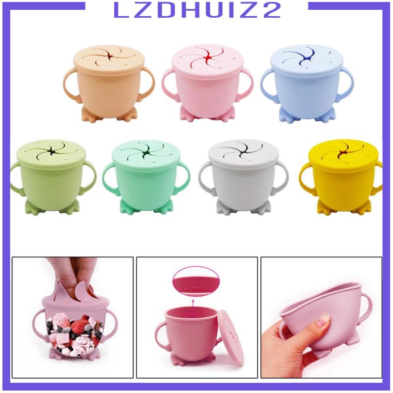 [Lzdhuiz] Bình Đựng Thức Ăn Vặt Di Động Màu Hồng Cho Bé Tập Đi Du Lịch