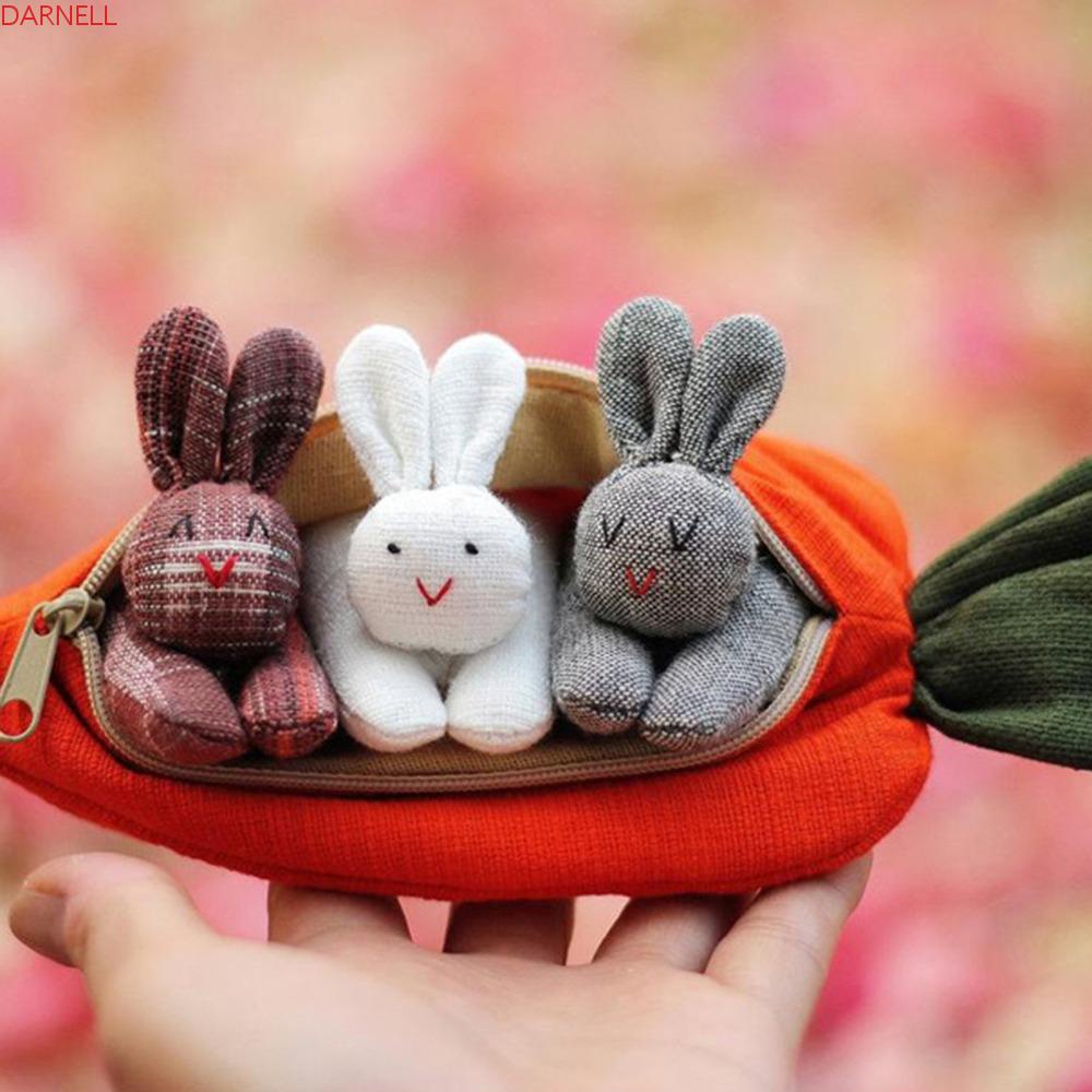 Thỏ Nhồi Bông Ẩn Giấu Ví Đựng Tiền / Cà Rốt Mini Để Bàn Trang Trí Phục Sinh
