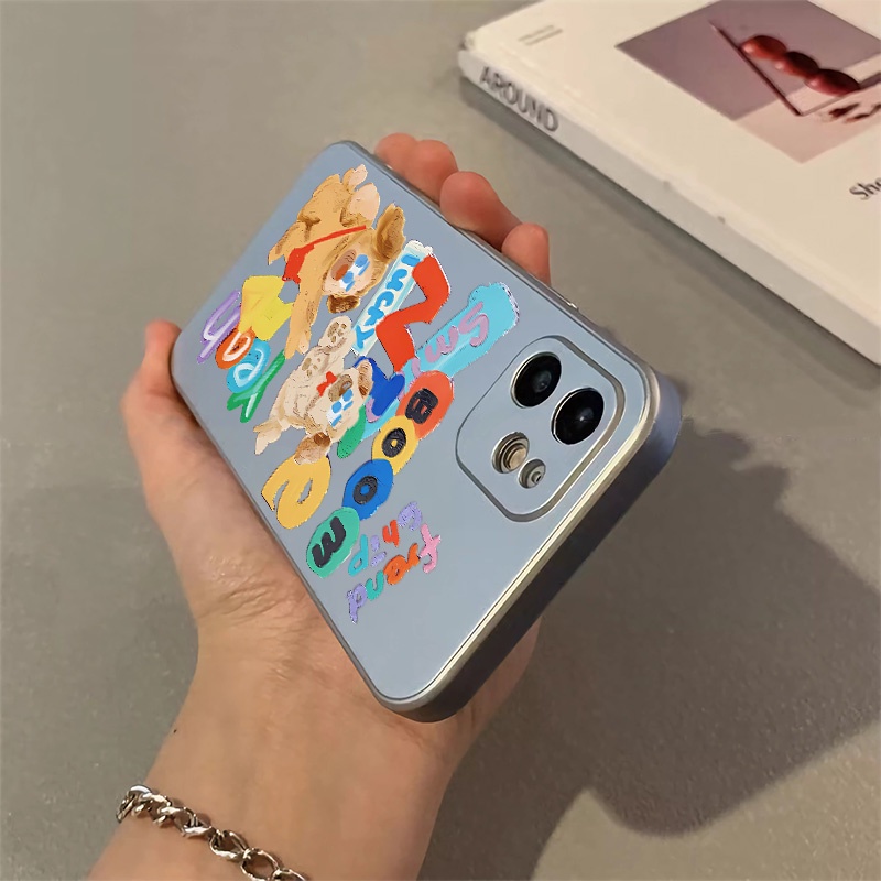 Ốp Điện Thoại Silicon TPU Mềm Mạ Điện Hình Cún Dễ Thương Chống Sốc Cho IPhone 14 13 12 11 Pro XS Max XR X 8 + 7 6S Plus