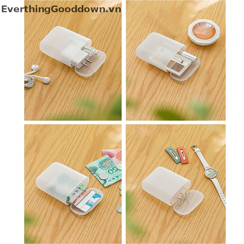Everthinggooddown Hộp Đựng Dây Cáp Tai Nghe Trang Sức Đồng Xu Đi Du Lịch vn