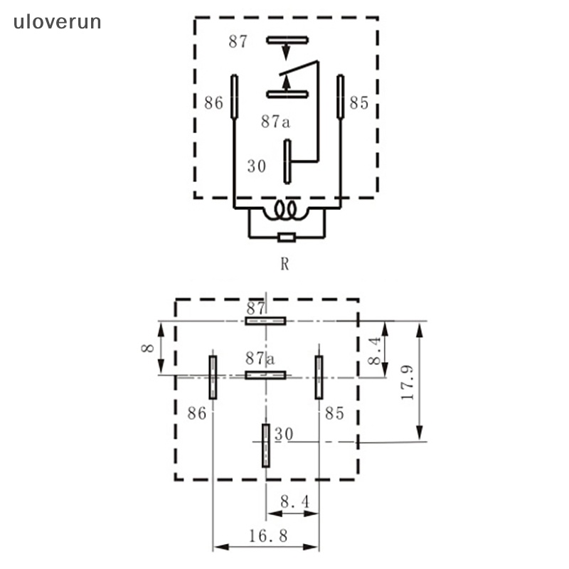 Rơ Le 12V Volt 40A AMP 5 Pin Chuyên Dụng Dành Cho Xe Hơi / Xe Máy / Tàu Thuyền