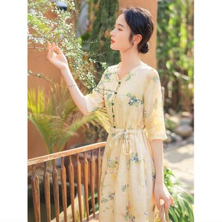 Đầm tay lửng dáng ôm in họa tiết thời trang thanh lịch dành cho nữ