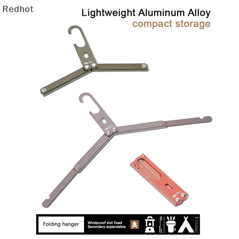&lt; Redhot &gt; Móc Treo Áo Khoác Bằng Hợp Kim Nhôm Nhỏ Gọn Nhẹ Dễ Dàng Gấp Gọn Mang Theo Khi Đi Cắm Trại Ngoài Trời