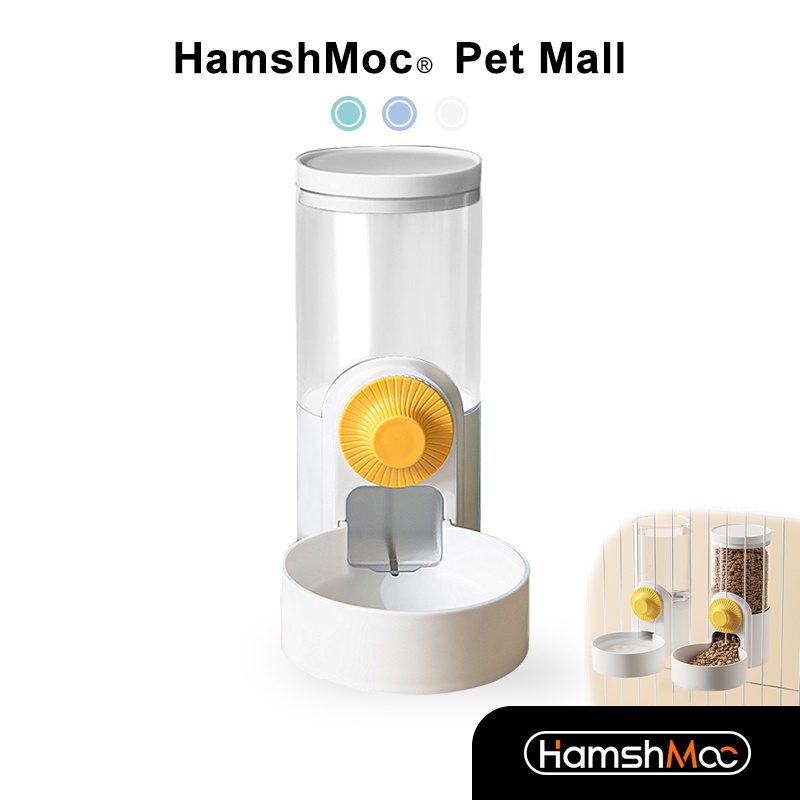 HamshMoc Máy Đựng Thức Ăn Nước Uống Tự Động Sức Chứa Lớn Dễ Vệ Sinh Cho Thú Cưng