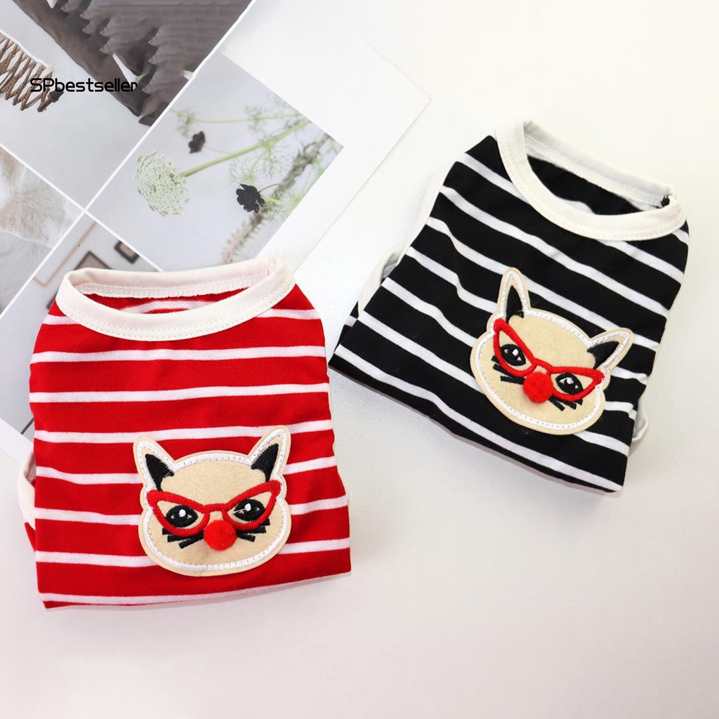 Áo Thun Ba Lỗ Kẻ Sọc Mềm Thoáng Khí Thời Trang Cho Thú Cưng