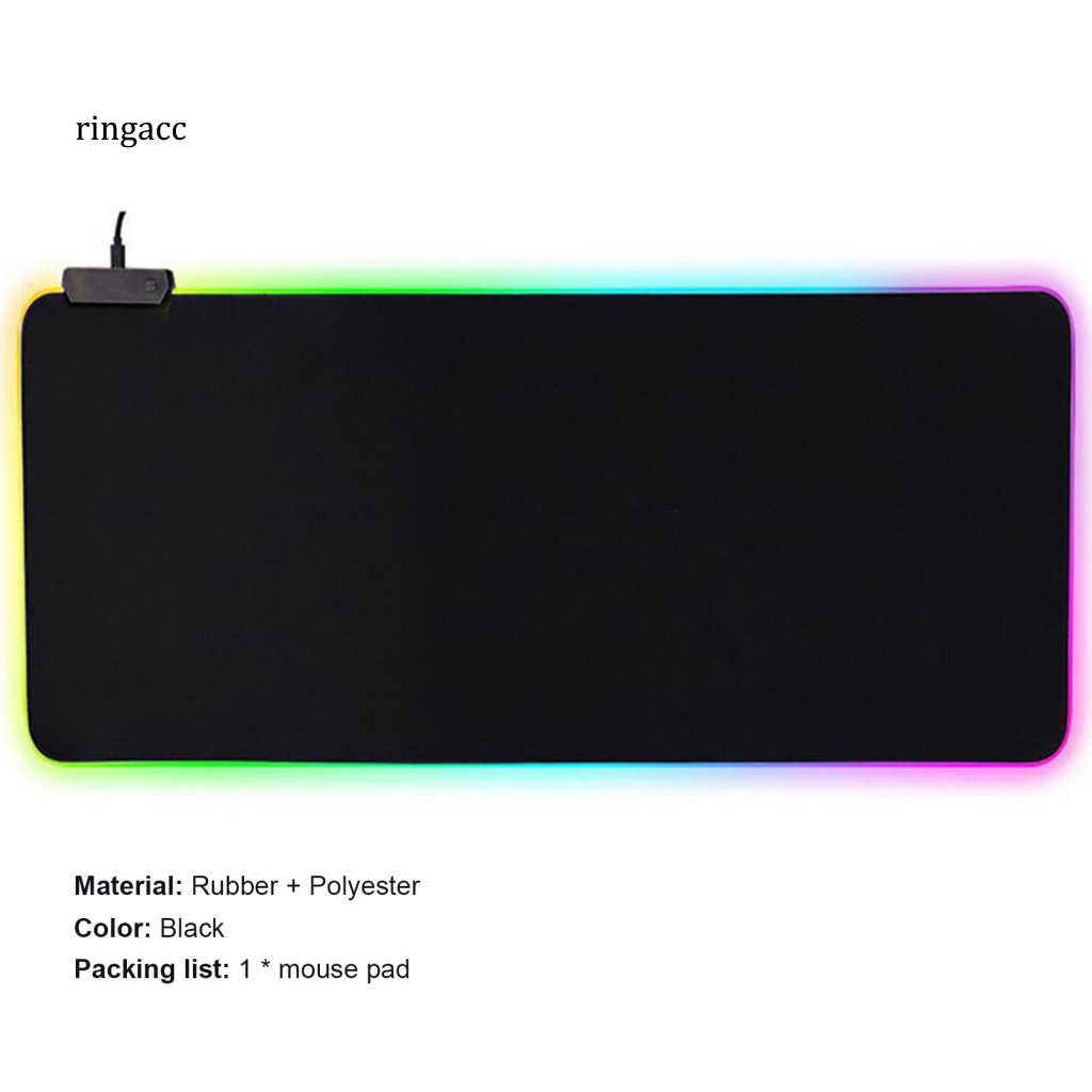 Tấm Lót Chuột RGA Mềm Mại Chống Trượt Thoáng Khí Có Đèn RGB Dành Cho Văn Phòng
