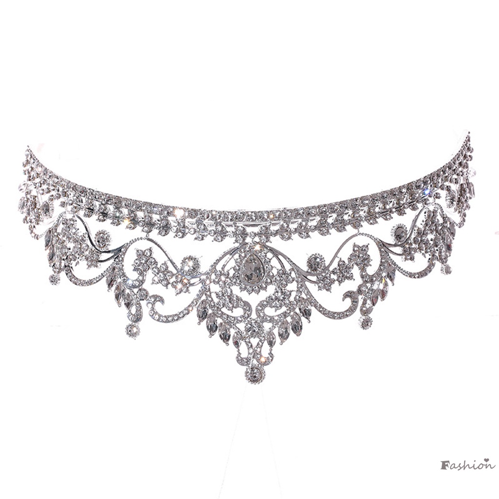 Băng Đô Kim Loại Hình Vương Miện Đính Đá Lấp Lánh