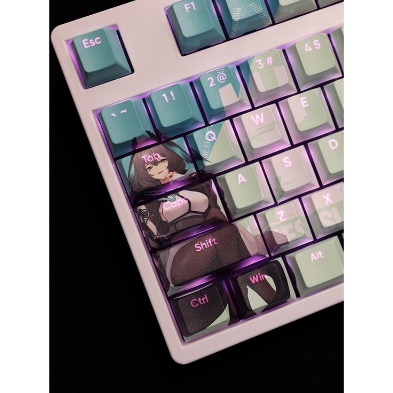 Ho'olheyak Keycaps Cherry Profile Arknights Anime PBT Dye Sub Cơ Keycap