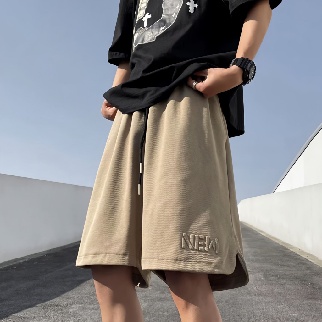 [F &amp; X] Quần Short Thể Thao Dệt Kim Dáng Rộng Co Giãn Phong Cách Đường Phố Mùa Hè Độc Đáo Cho Nam