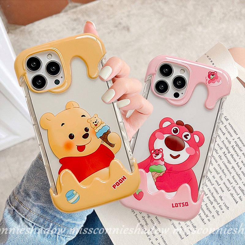 MissConnie Ốp Điện Thoại TPU Mềm In Hoạt Hình Winnie The Pooh 3D Cho IPhone14 11 12 13 Pro Max 7Plus XR X XS Max 7 8 Plus SE 2020