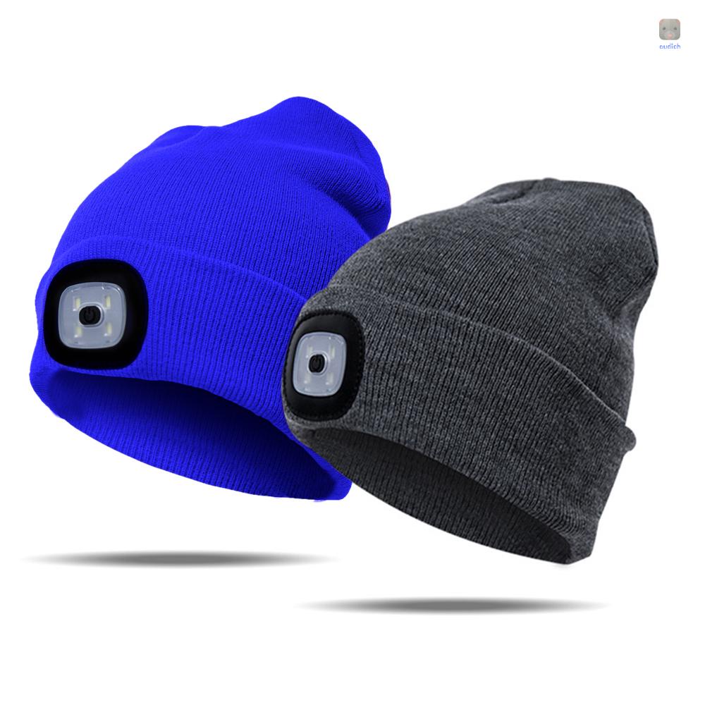 Mũ Dệt Kim Unisex Có Đèn Led Ánh Sáng Ấm Áp Mùa Thu Đông Cho Hoạt Động Ngoài Trời / Đi Bộ /