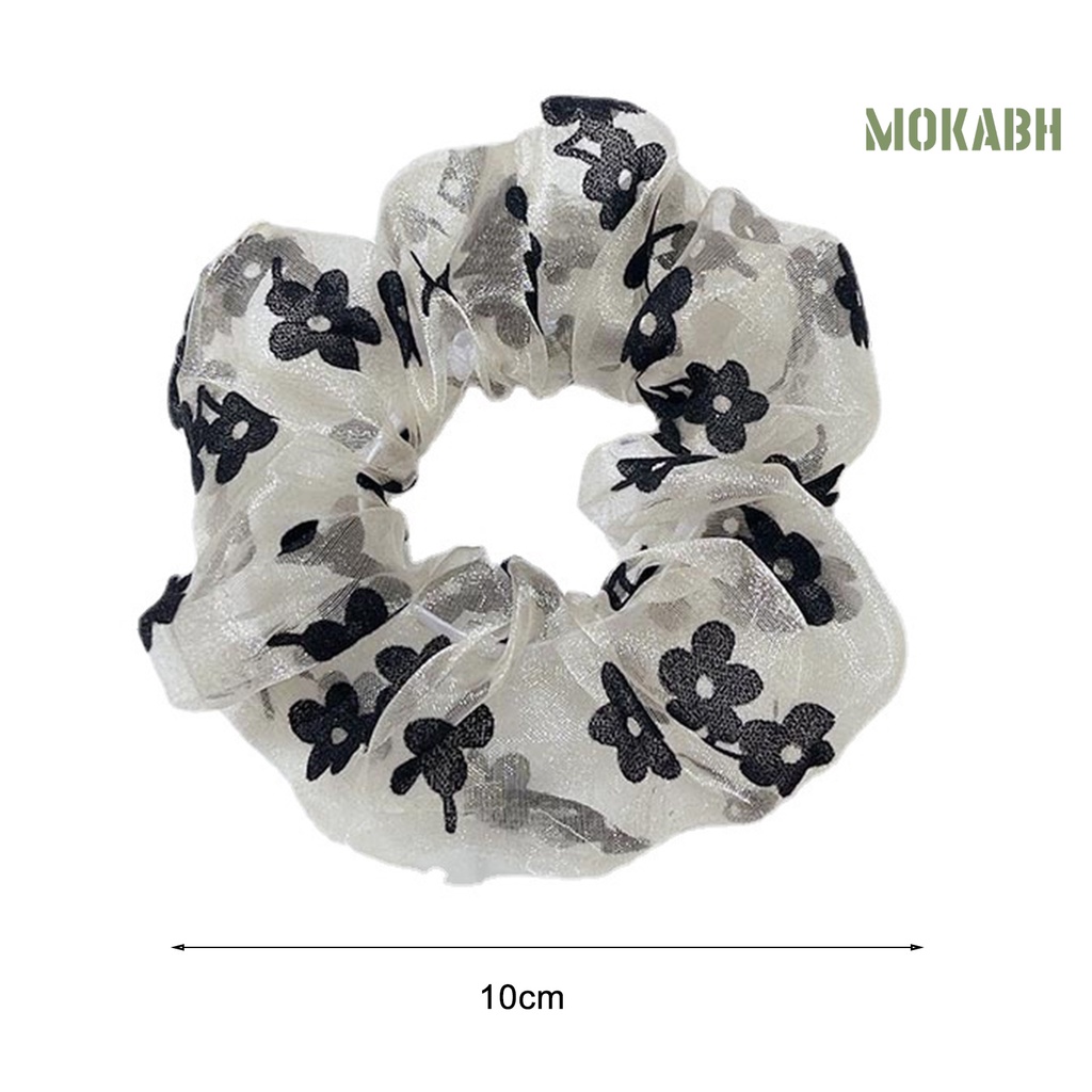 Dây Cột Tóc Co Giãn Chống Trượt Đính Hoa Xinh Xắn Cho Nữ