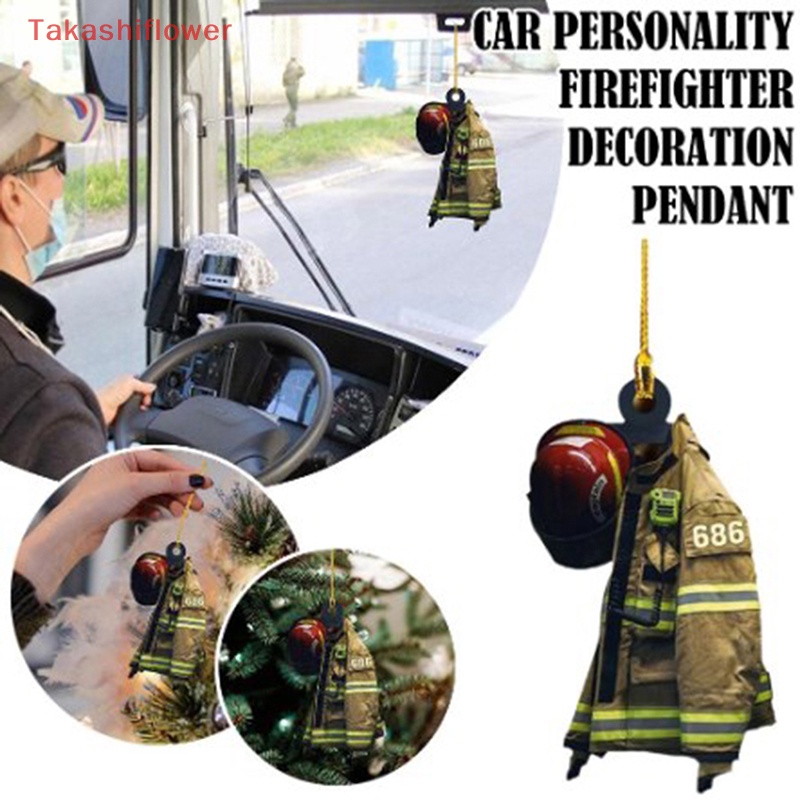 Mô Hình Lính Cứu Hỏa Đội Nón Trang Trí Xe Hơi Mới