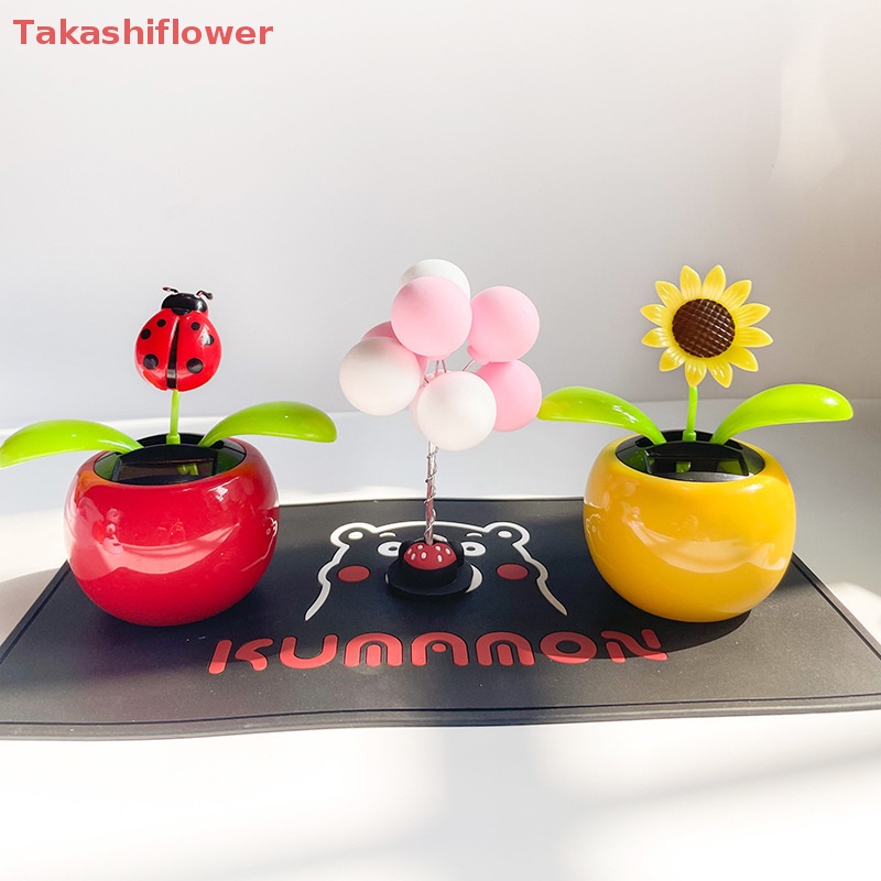 (Takashiflower) Chậu Hoa Bướm Lắc Tự Động Trang Trí Nội Thất Xe Hơi