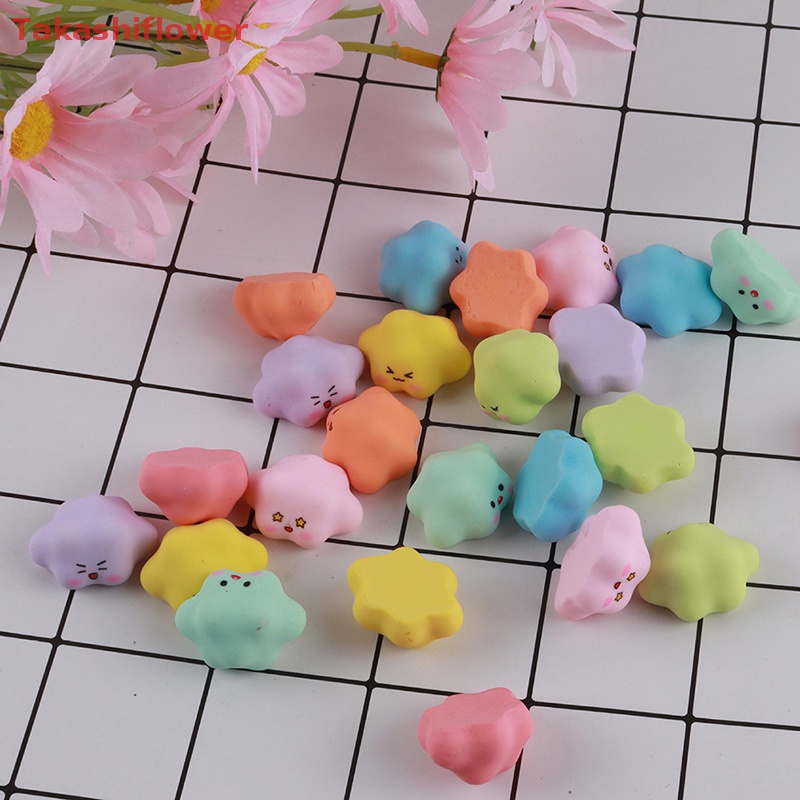 (Takashiflower) Bộ 3 Móc Khóa Trang Trí Điện Thoại Hình Đám Mây Makaron Bằng Nhựa Resin diy