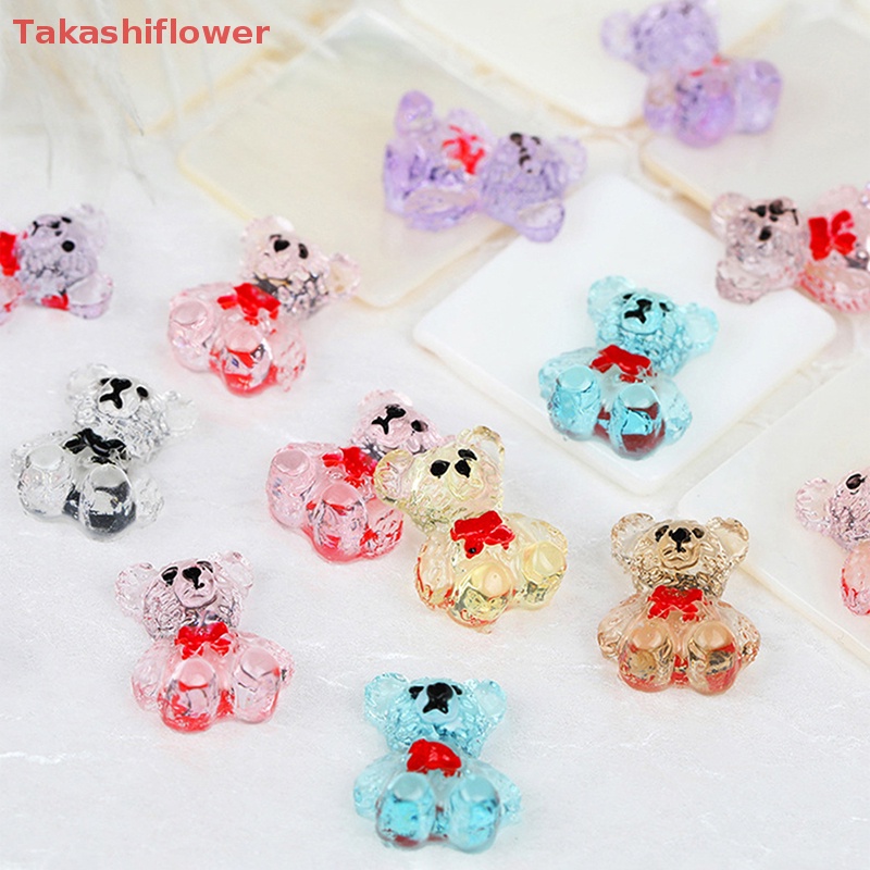 Set 10 Phụ Kiện Trang Trí Móng Tay DIY Hình Que Kem Hoạt Hình Dạ Quang Dễ Thương