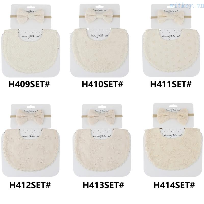 Khăn Yếm Thắt Nơ In Họa Tiết Xinh Xắn Cho Bé