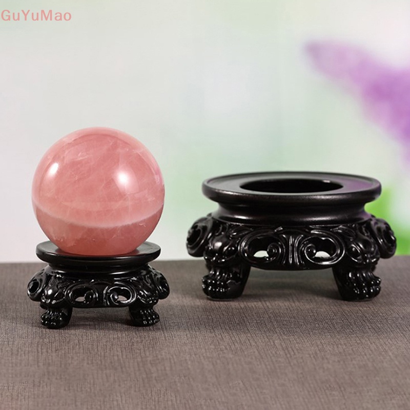 [cxGUYU] Đế Trưng Bày Hạt Pha Lê Tròn Màu Đen Phong Cách Cổ Điển Bằng Nhựa Resin PRTA