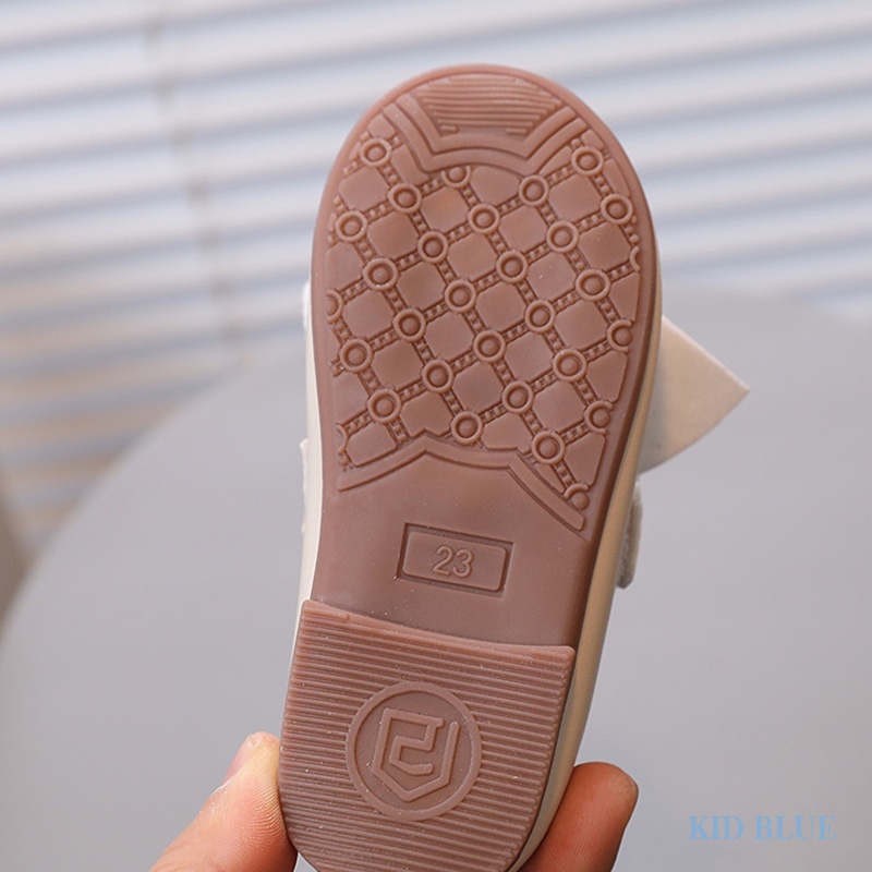 Giày Da Đế Mềm Chống Trượt Phong Cách Hàn Quốc Thời Trang Cho Bé Gái