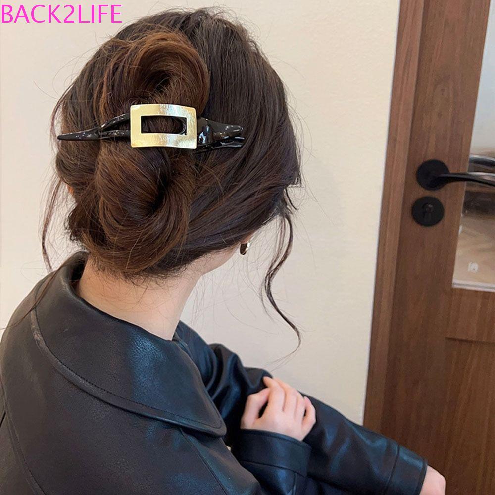 Kẹp Tóc Đuôi Ngựa Ba Răng Bằng Nhựa Phong Cách Vintage Thời Trang Dành Cho Nữ Back2Lilife Giá Đỡ
