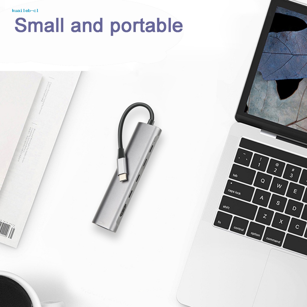 Bộ Chia Cổng USB 3.0 Type-C Bằng Hợp Kim Nhôm Cho Laptop