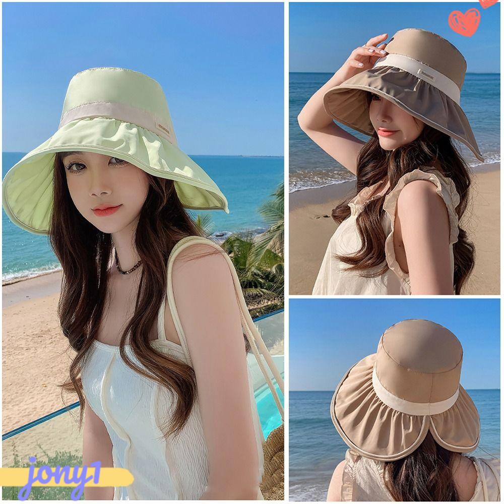 Mũ Bucket Thắt Nơ Màu Trơn Phong Cách Mới Cho Nữ