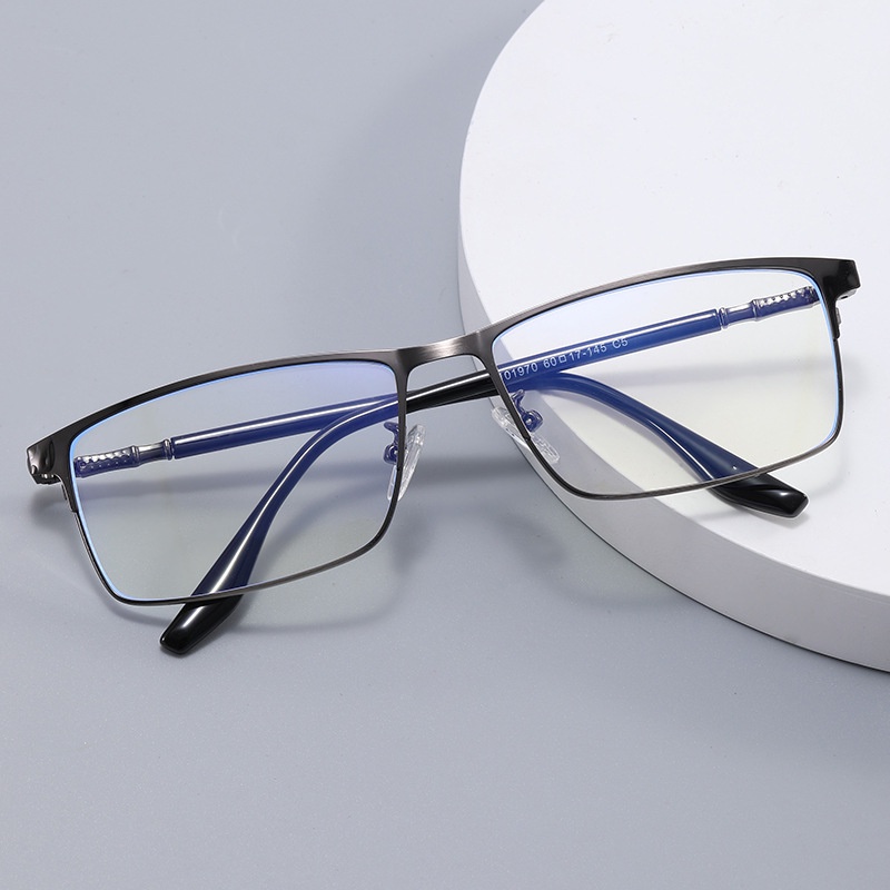 Kính Chống Ánh Sáng Xanh Gọng Kim Loại Phong Cách Doanh Nhân Cho Nam