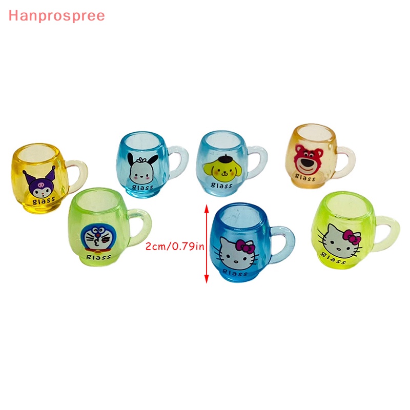 SANRIO Set 5 Cốc Nước Mini 1: 12 Dùng Trang Trí Nhà Búp Bê