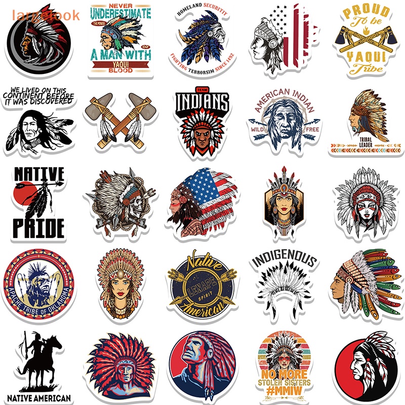 Bộ 50 Miếng Dán Trang Trí Laptop / Mũ Bảo Hiểm / Xe Hơi Hình Người Mặt Nạ Sáng Tạo