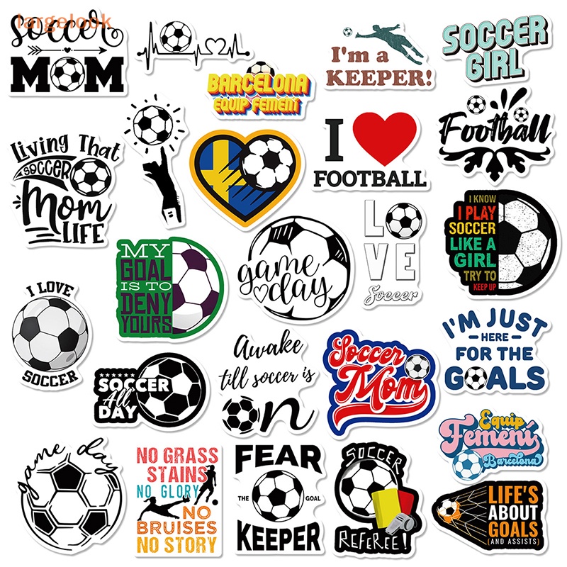 Bộ 50 Miếng Dán Trang Trí Hành Lý / Ván Trượt / Bóng Đá Họa Tiết Graffiti Dễ Thương