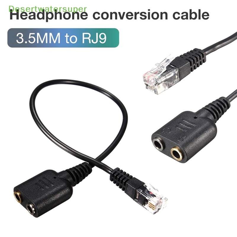 Dây Cáp Chuyển Đổi Hai Đầu 3.5MM Sang RJ9 Cho Máy Tính / Điện Thoại RJ-9