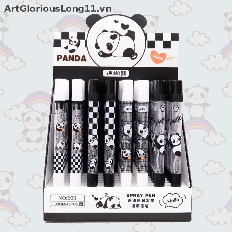 Bút Bơm Nước Rỗng Hình Gấu Trúc Hoạt Hình Có Thể Bơm Lại