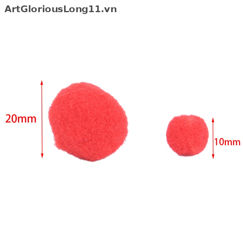 Set 100 Quả Cầu Lông Xù Nhiều Màu Kích Thước 10mm 20mm Dùng Để Làm Đồ Thủ Công DIY