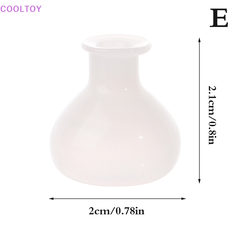 1 Bình Hoa Thủy Tinh Màu Trắng Tỷ Lệ 1: 12 Dùng Trang Trí Nhà Búp Bê