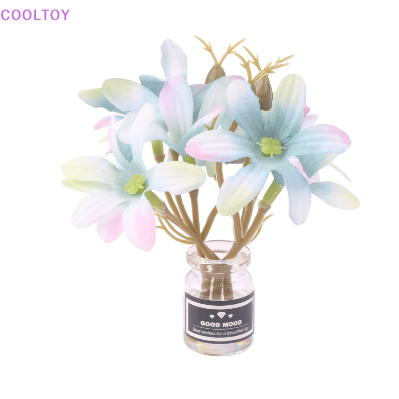 1 Bình Hoa Thủy Tinh Mini Tỉ Lệ 1: 12 Trang Trí Nhà Búp Bê