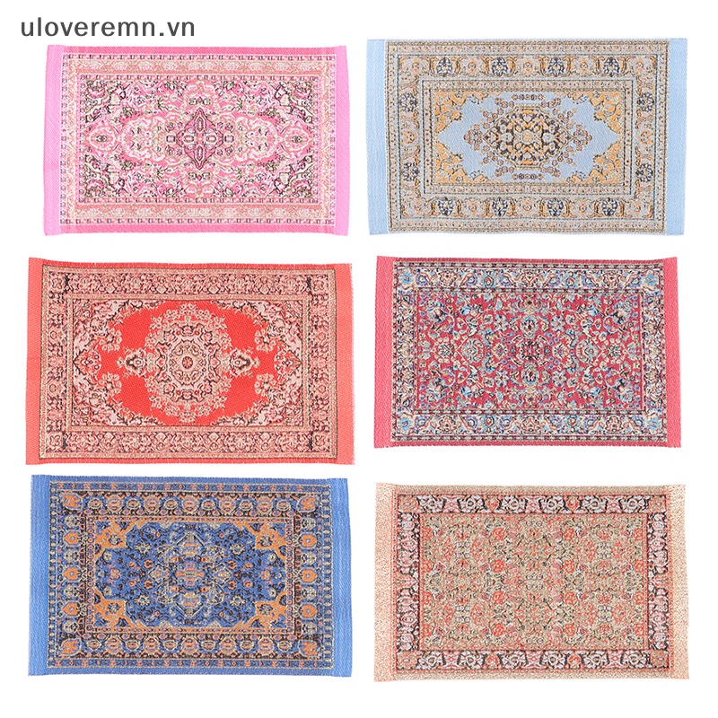 1 Thảm Lót Sàn Bện Dây Thổ Nhĩ Kỳ Trang Trí Nhà Búp Bê Tỉ Lệ 1: 12