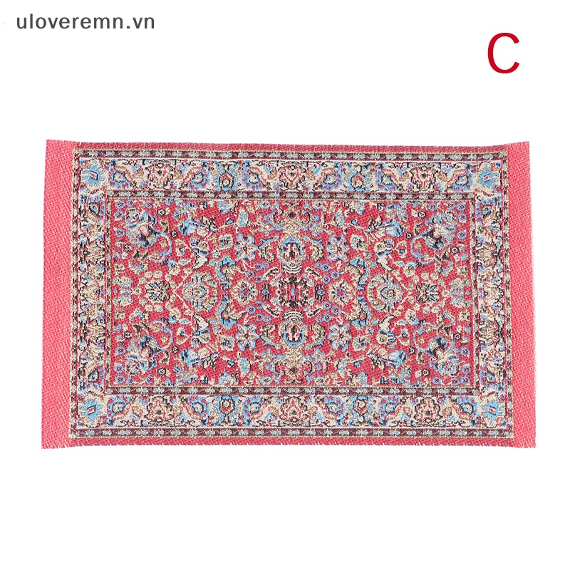 1 Thảm Lót Sàn Bện Dây Thổ Nhĩ Kỳ Trang Trí Nhà Búp Bê Tỉ Lệ 1: 12