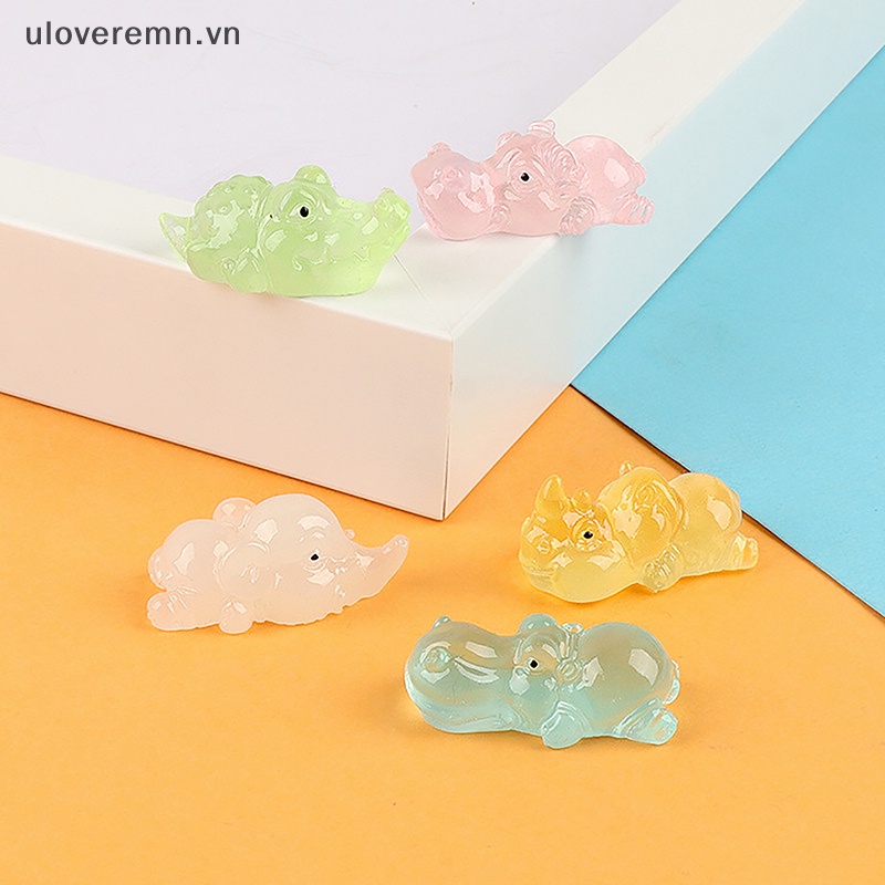 1 Tượng Động Vật Hoạt Hình Mini Phát Sáng Trang Trí Xe Hơi