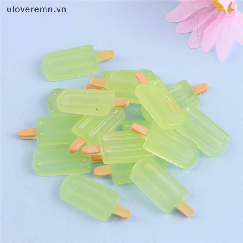 Set 10 Kẹp Tóc Nhựa Phát Quang Hình Cây Kem Đáng Yêu