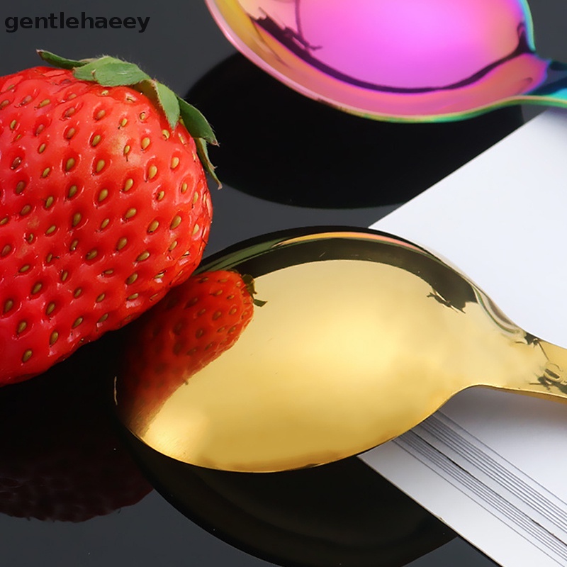 Muỗng Ăn Kem Đầu Tròn Bằng Thép Không Gỉ Dễ Thương