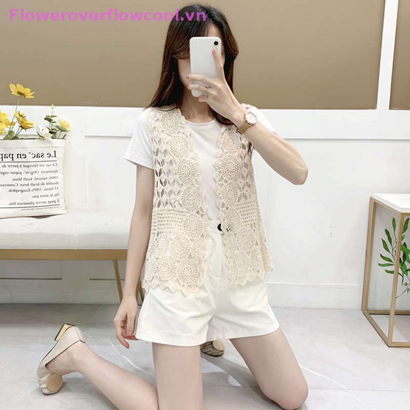 Áo Khoác Cardigan Dệt Kim Không Tay Thêu Họa Tiết Phong Cách Dân Tộc Thời Trang Mùa Hè Cho Nữ