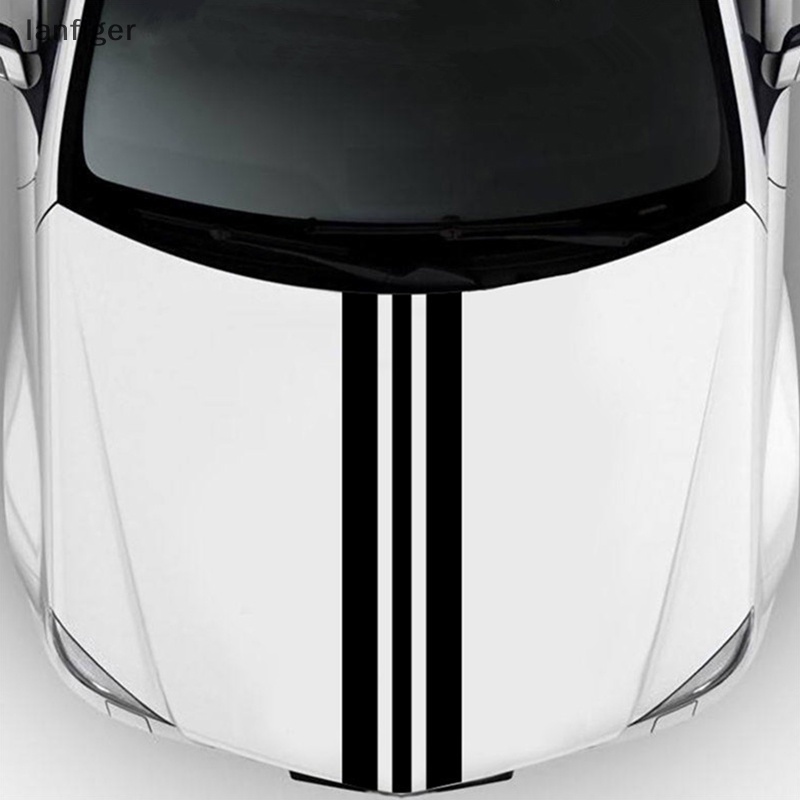 Lanf Nhãn Dán Trang Trí Xe Hơi Họa Tiết Kẻ Sọc Cá Tính